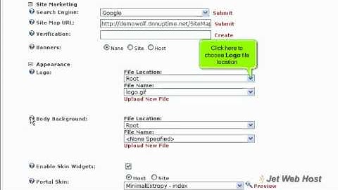 f How to update the site logo in DotNetNuke