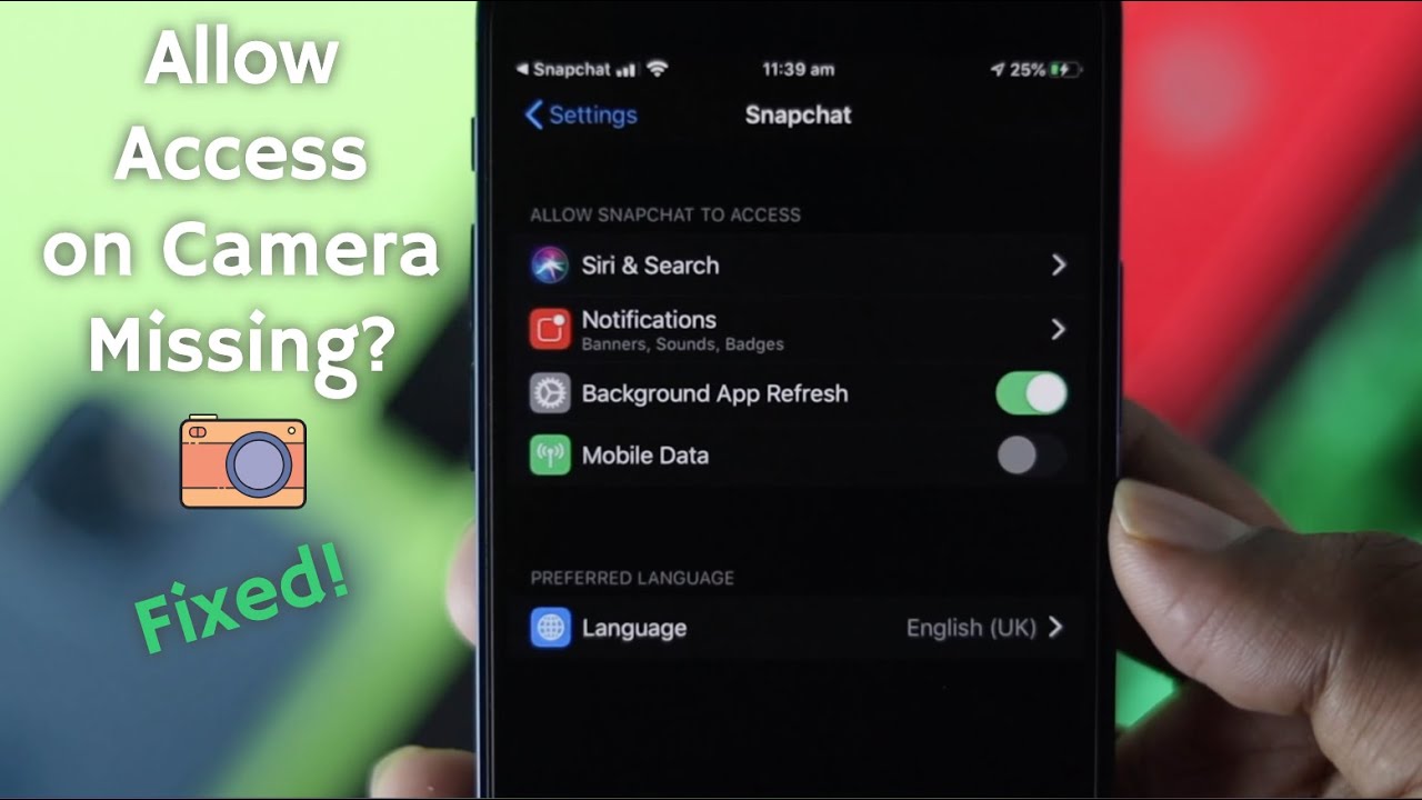 fixed allow access to camera missing on iphone apps youtube