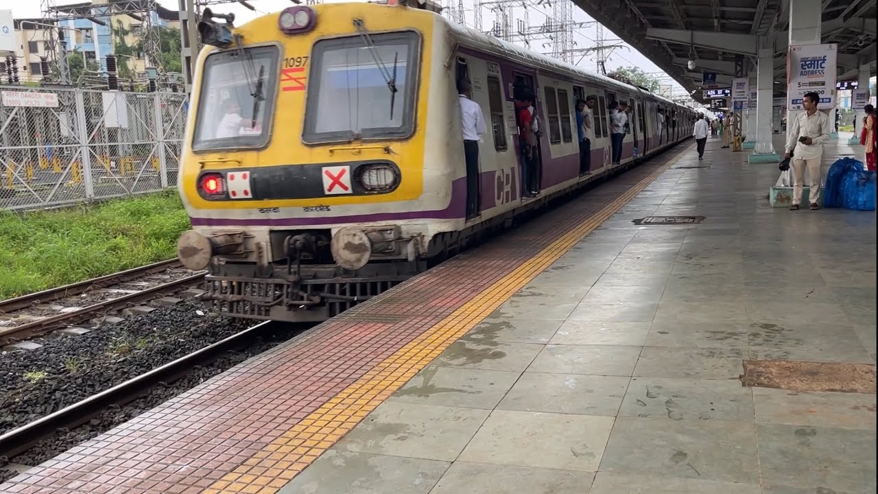 Vangani Railway Station Back To Back Mumbai Local Train,Goods Train,Express Train Arrival 