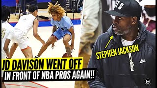 JD Davison Gets CRAZY BLOCKS \& BUCKETS In Front of NBA Pros!!