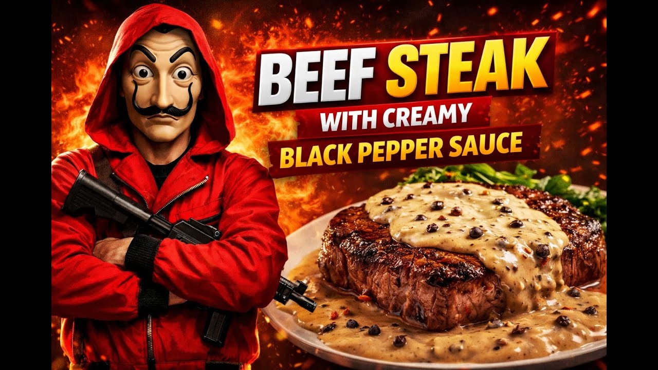 How To Make Beef Steak With Creamy Black Pepper Sauce | Quick & Easy Recipe | Restaurant Style 