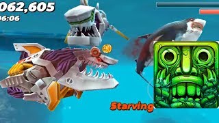 Temple Run 2 Vs Hungry Shark Mega Gold Rush Android Gameplay Hd