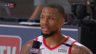 Damain Lillard Emotional Postgame Inteview After Blazers Advance In Bubble