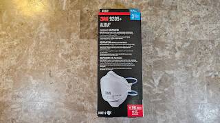 3M Aura Particulate Respirator 9205+ N95 Three Panel Designed, 3-Pack Unboxing and Review