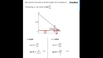 [Class 12] [Sample Paper] A man 1.6 m tall walks at the rate of 0.3 m/sec away - Teachoo