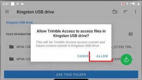 Trimble TSC5 - Copying Files to a USB Drive