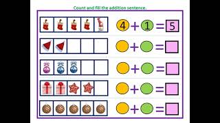 CHRISTMAS-Addition with 5 Frames– Task Cards and Worksheets, cut and paste activities.