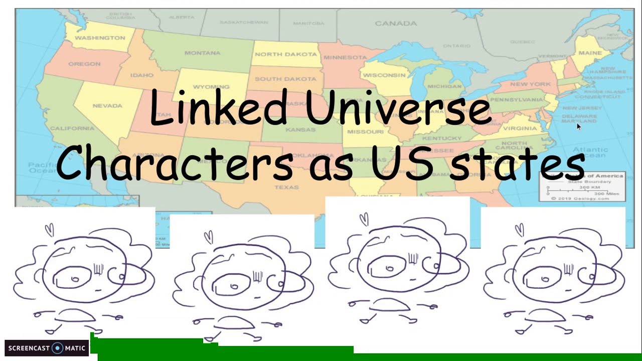 Linked Universe characters as US states