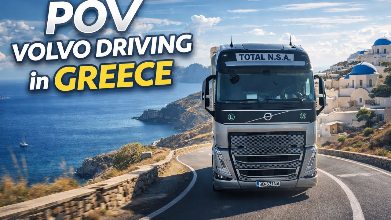 Pov Volvo driving în GREECE