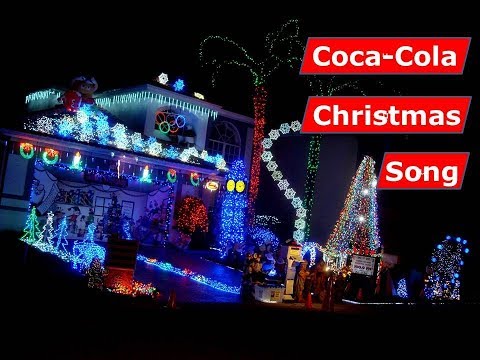 Our 65,000 LED Christmas Lights Dance to Coca-Cola Christmas Song...Holidays are Coming...