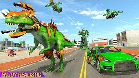 Dino Robot Car Game | Flying Robot Transforming Car | Chari Games
