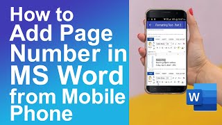 How to Add Page Numbers in Word App mobile phone screenshot 2