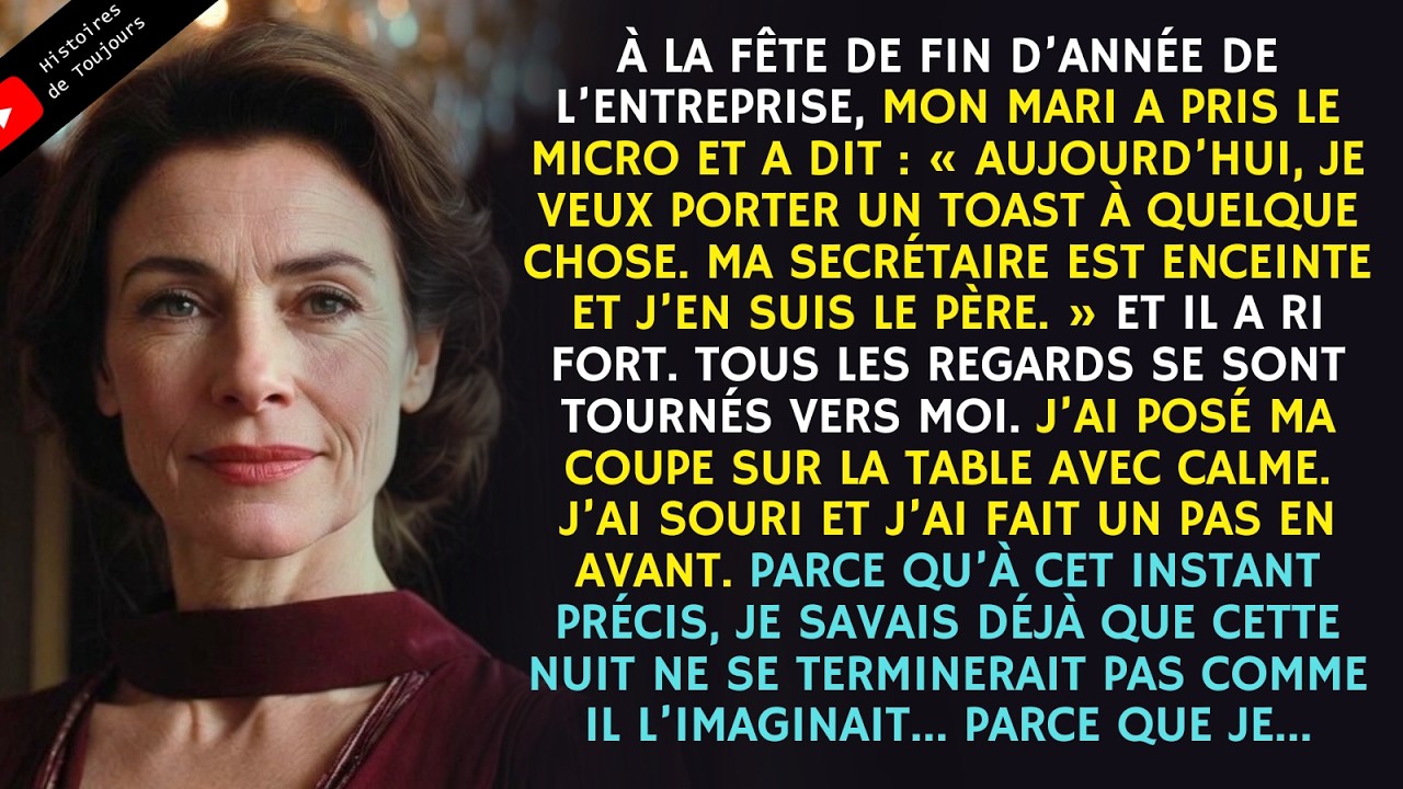 À la fête de l’entreprise, mon mari dit :« Ma secrétaire est enceinte, j’en suis le père. »Alors je…