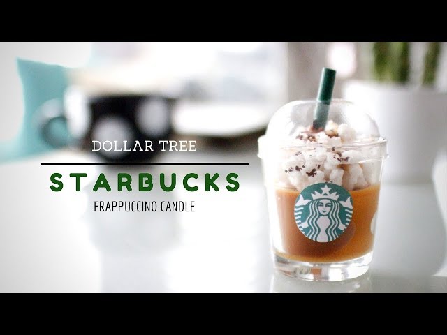 DIY STARBUCKS FRAPPUCCINO CANDLE- DOLLAR TREE