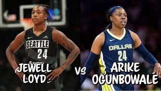 GUARD BATTLE Jewell Loyd (39 pts) vs. Arike Ogunbowale (41pts)