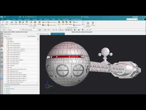 Rendering with NX Ray Traced Studio of spaceship Discovery