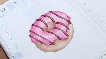 Watercolor : DONUT [process video]