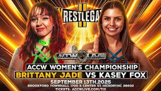 Accw Wrestlegate 2 Accw Womens Championship Kasey Fox Vs Brittany Jade Highlights Intro
