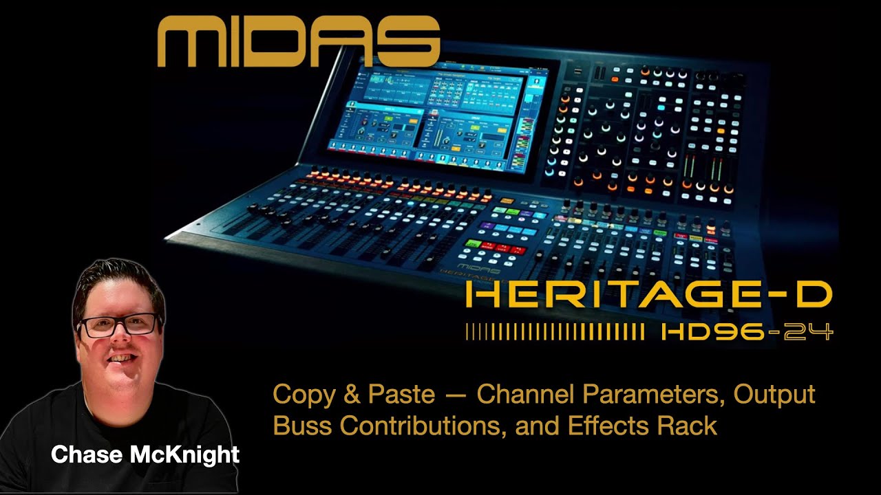 Midas Heritage-D HD96: Copy & Paste Functions - YouTube