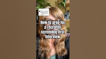 How to prepare for a first round job interview with a recruiter.