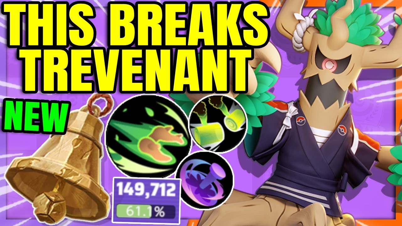 TOO MUCH HEALING New Item VANGUARD BELL breaks TREVENANT | Pokemon Unite
