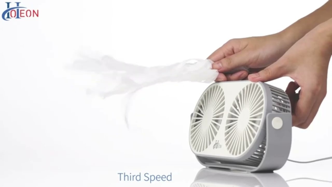 Hoteon USB Desk Fan, Portable Table Cooling Fan with 3 Speed Strong Wind