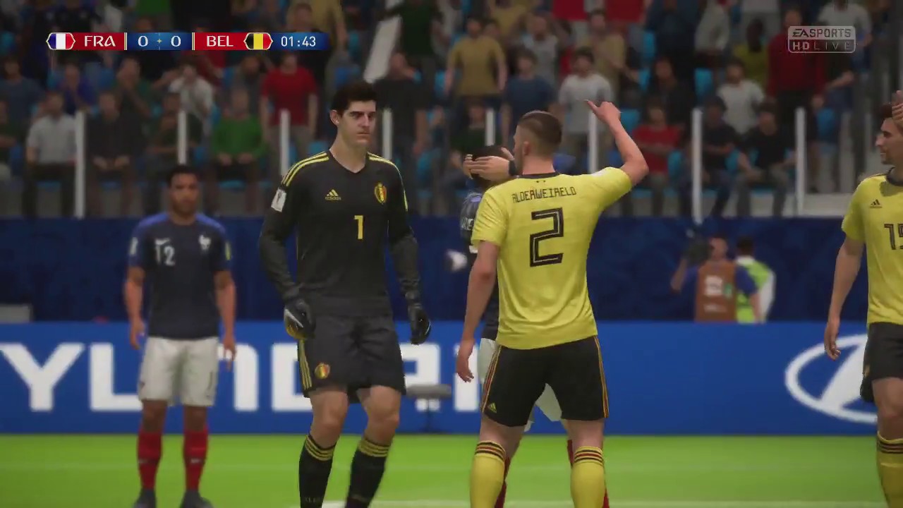 World Cup 2018 Belgium Vs France Semi Finals 2018 Full Match Sim Fifa 18 Youtube