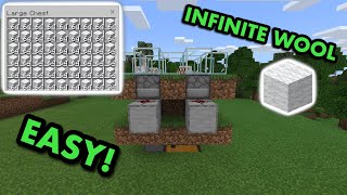 SIMPLE AUTOMATIC WOOL FARM TUTORIAL in Minecraft Bedrock (MCPE/Xbox/PS4/Switch/Windows10)