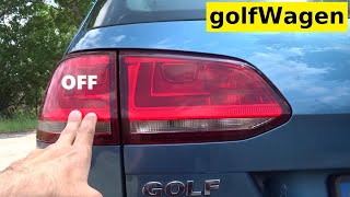 VW Golf 7 Scandinavian DRLs /how to activate tail lights drl/ or deactivate