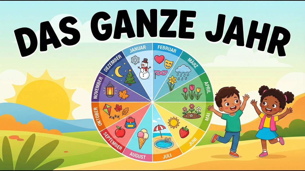 Das ganze Jahr 🎵 | Das Jahr & seine Monate (Lernlied für Kinder)