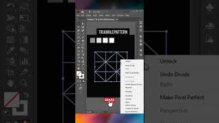 Create Triangle Patterns in Illustrator FAST! (Step-by-Step) #shorts #trending #viral