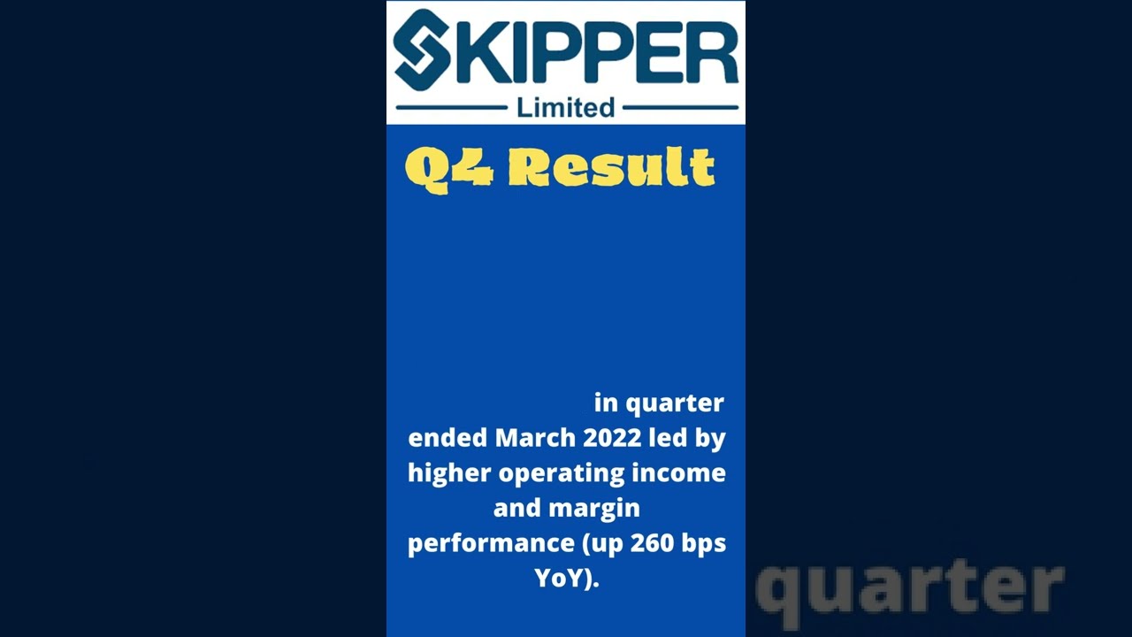 Skipper Q4 Result│Stock Market Latest News│EBIDTA│Market Updates