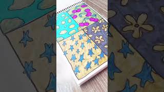 4 Easy Aesthetic Marker pens Patterns for Beginners ✨🍒 Satisfying Art Transformation