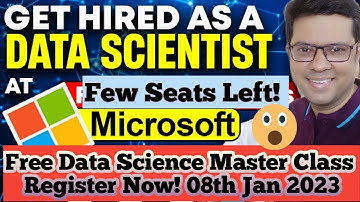 Free Data Science Master Class Odin School | Microsoft Data Scientist |Data Scientist Road Map 2023
