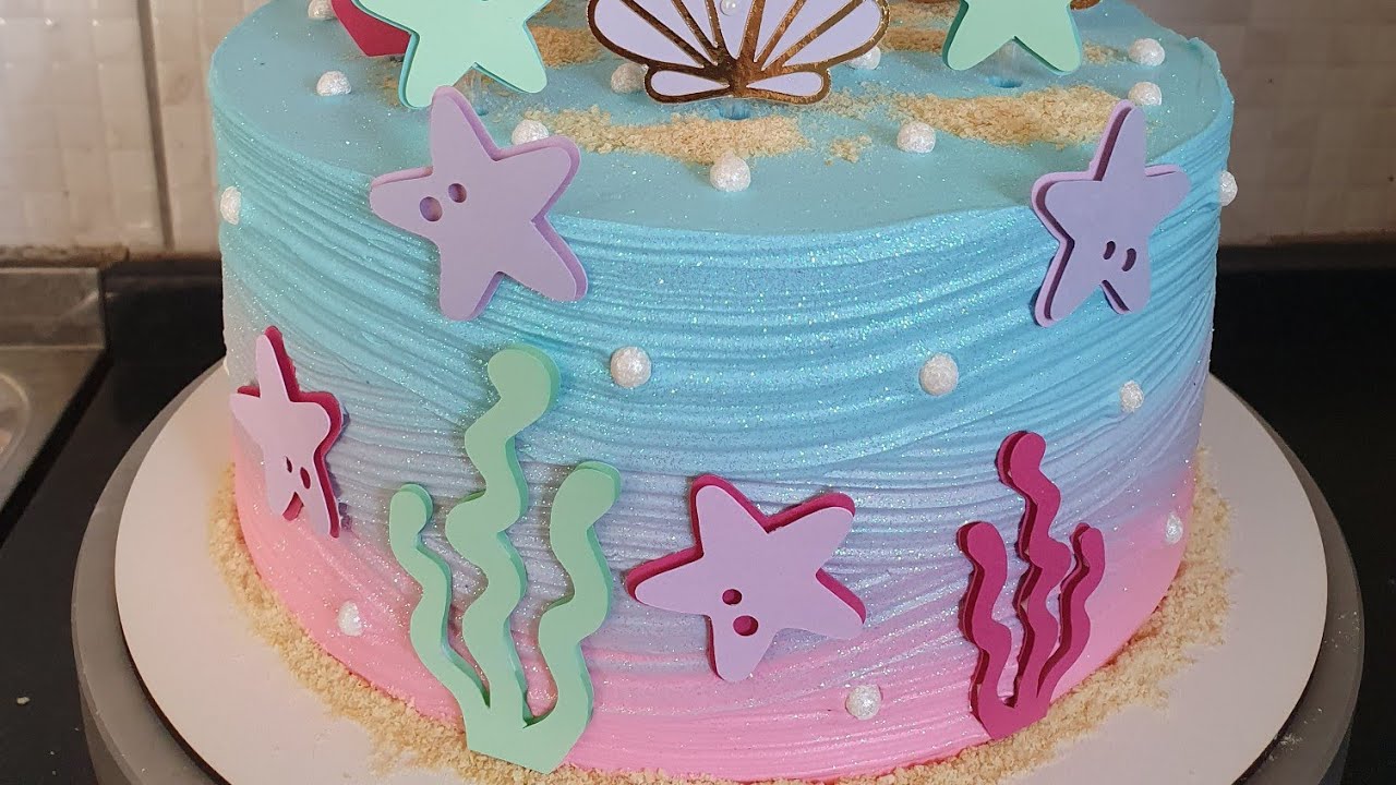 BOLO SEREIA 🧜‍♀️ | FUNDO DO MAR | VOCÊ VAI AMAR! 💕 | ATELIÊ DOCE - LIDIANE OLIVEIRA
