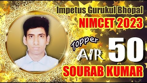 Winning strategy of Sourab Kumar AIR 50 NIMCET - 2023 | Impetus Gurukul student NIMCET Result  2023