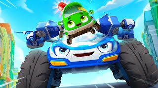 Police Car’s Little Fan | Police Cartoon | Monster Truck | Kids Songs | BabyBus - Cars World