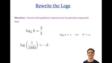 Math Pre-Calculus: Rewrite the Logarithm as Exponents (Log Tricks)