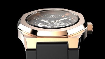 SKELETON WRISTWATCH DESIGN | 3D KEYSHOT VIDEO ANIMATION