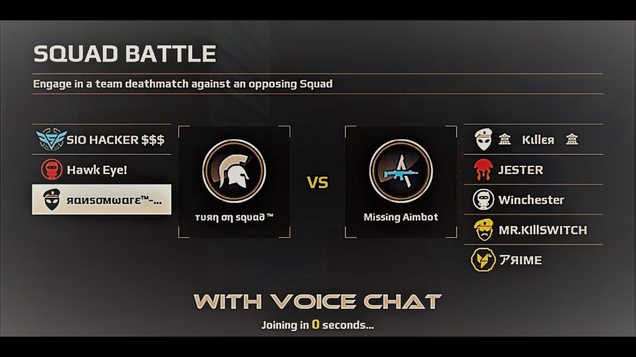 MC5 squad battle#37 TOS v.s MISSING AIMBOT