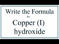 Copper(I) Hydroxide and Ion Charges