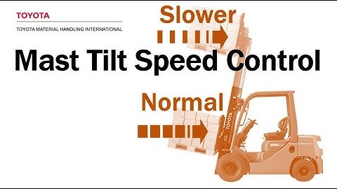 TOYOTA Forklift [SAS] System of Active Stability - Active Mast Tilt Speed Control