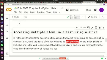UNZA PHY 3032 Chapter 2B   Python Lists 30 March 2021