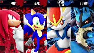 Sonic & Knuckles Vs Lucario & Cinderace - Requested Smash Battle