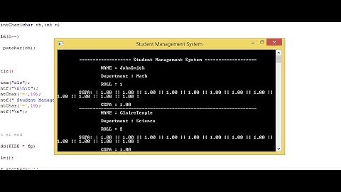Simple Student Management System using C
