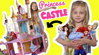 Disney Princess Ultimate Celebration Castle Doll House BUILD with Jasmin, Ariel, Anna, Elsa screenshot 2