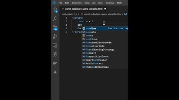 ReDeclare same JavaScript variable Using const #shorts