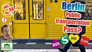 Berlin Public Transport, Zones, Tickets and Passes Explained