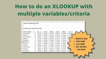 How to do an XLOOKUP with multiple variables / criteria
