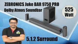 ZEBRONICS Juke BAR 9750 PRO 5ᐧ1ᐧ2 Dolby Atmos 525W Soundbar🔥🔥 | Best Budget 5ᐧ1 Dolby Atmos Soundbar